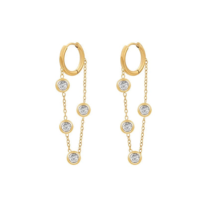The Cascade Pave Drops Earring