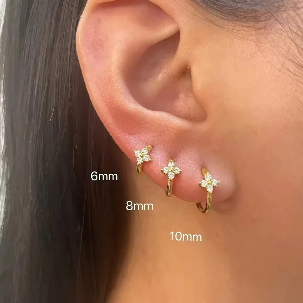 Radiant Alloy Collection Hoop Earrings - Different Sizes