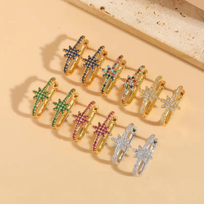 North Star Statement Hoop Earrings