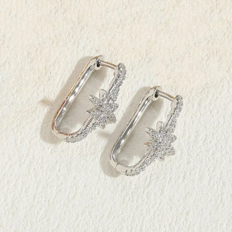 North Star Statement Hoop Earrings