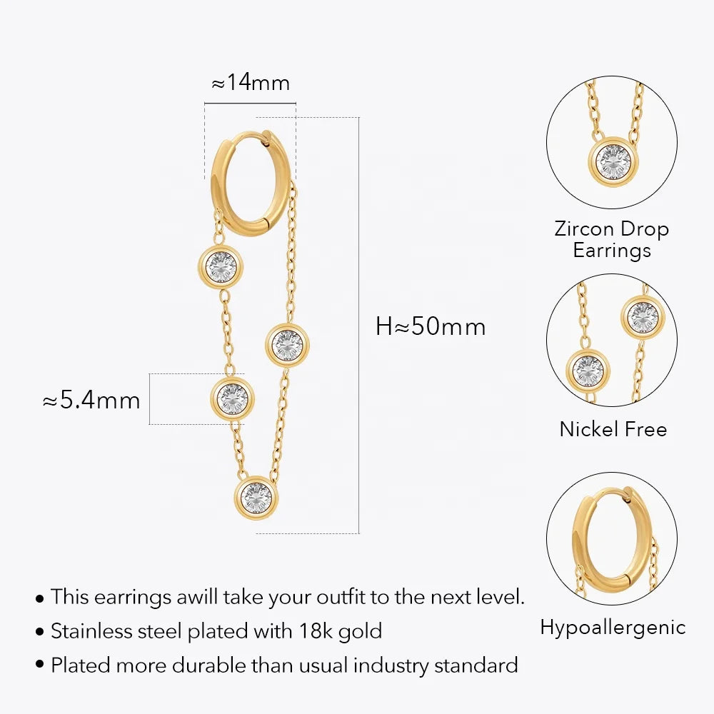 The Cascade Pave Drops Earring