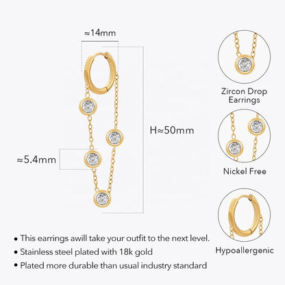 The Cascade Pave Drops Earring