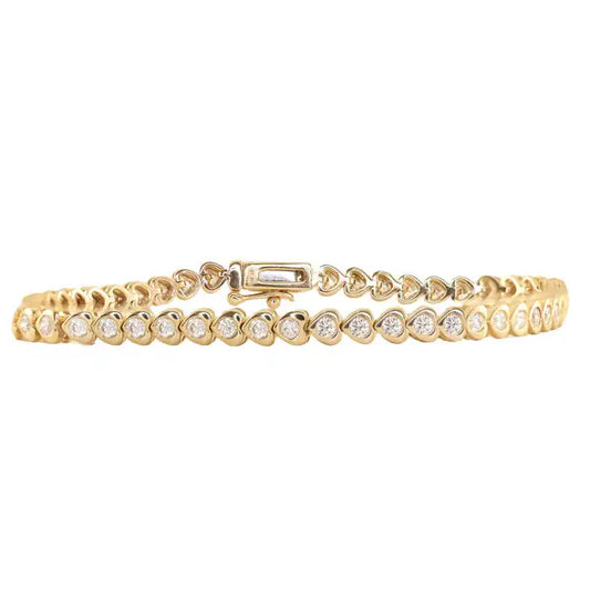 Glimmer Heart Tennis Bracelet