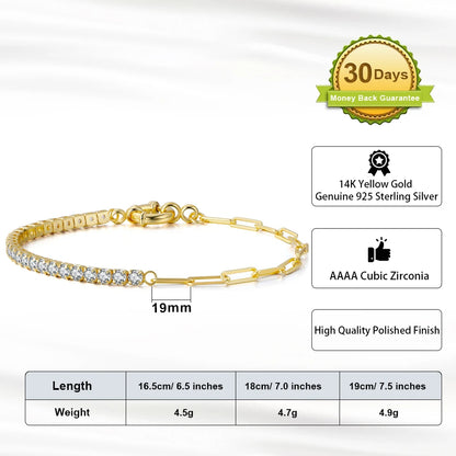 Half Tennis / Chain Cubic 3.0 mm Zirconia AAAA Bracelet