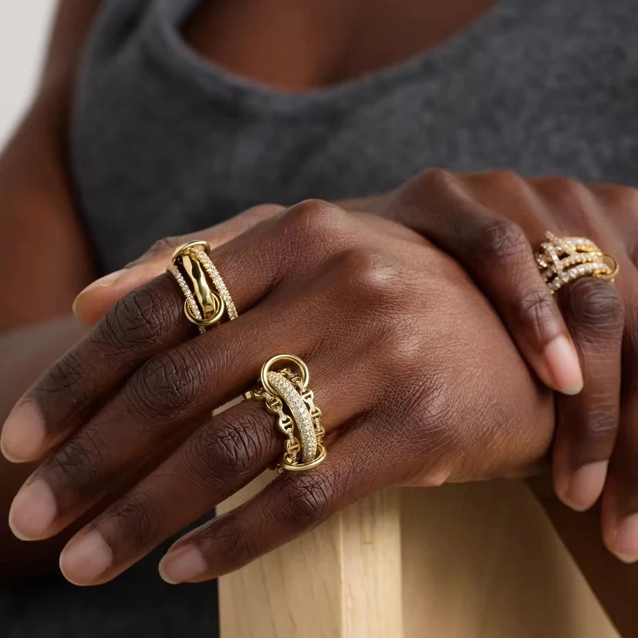 Ethereal Elegance Three Layers Ring