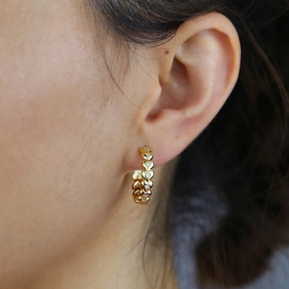 Sweetheart Embrace Hoops Earring