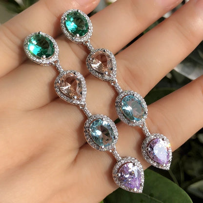 Boho Water Drop Long Earrings