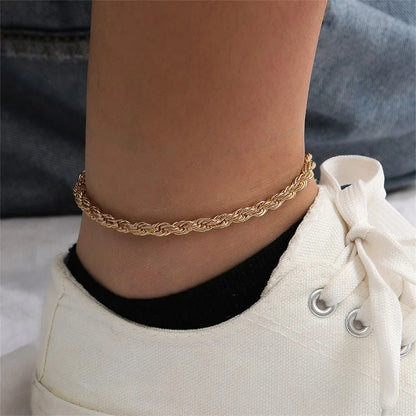 Chunky Twist Chain Anklet