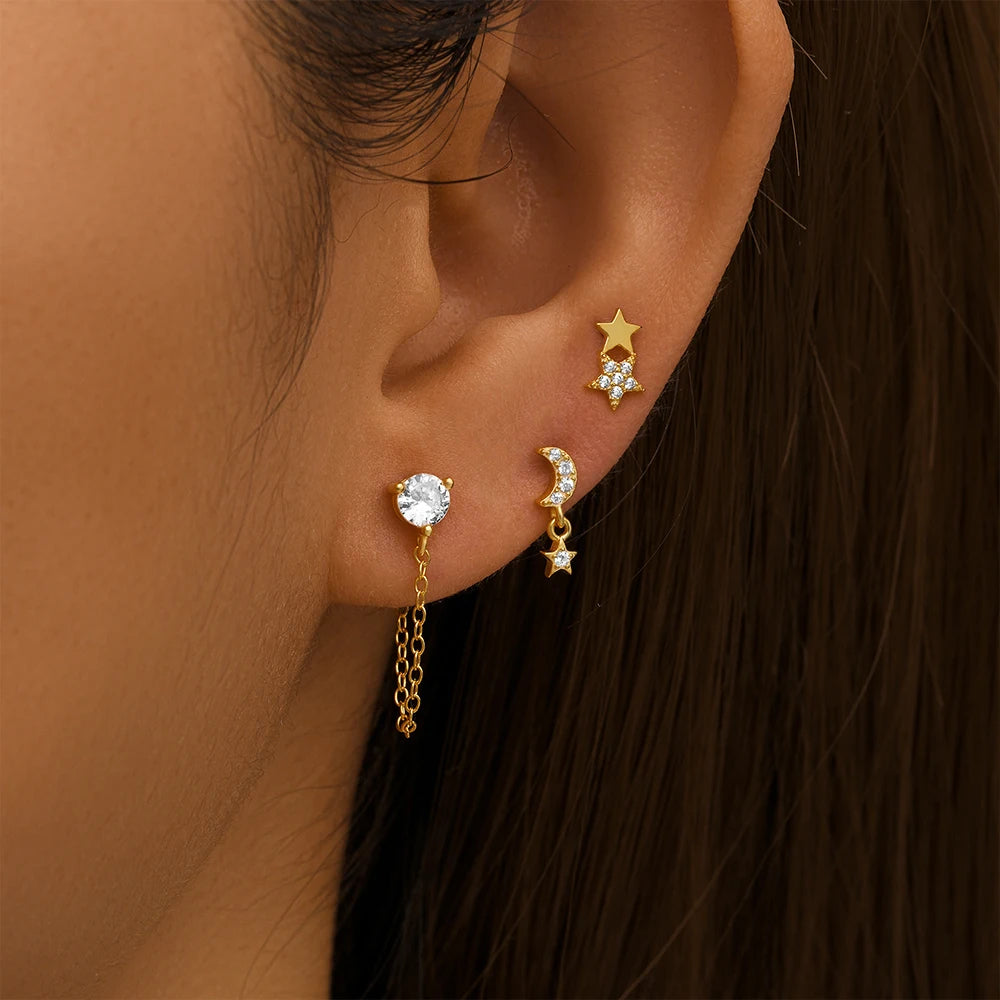 Celestial Dream Trio Earring (Single Ear Stack Set)