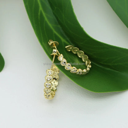Sweetheart Embrace Hoops Earring