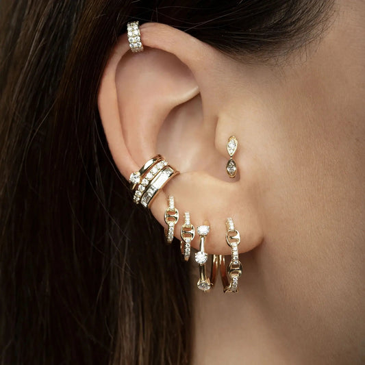 Ethereal Elegance Hoop Earrings (S/M)
