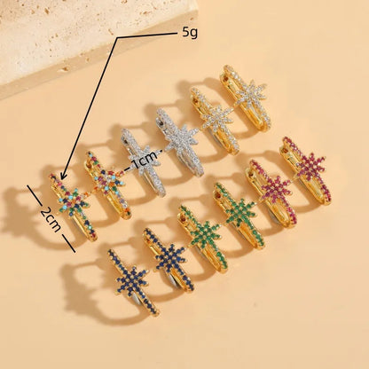 North Star Statement Hoop Earrings