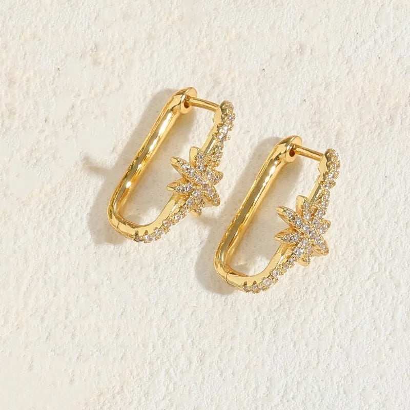 North Star Statement Hoop Earrings
