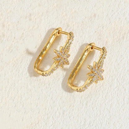 North Star Statement Hoop Earrings