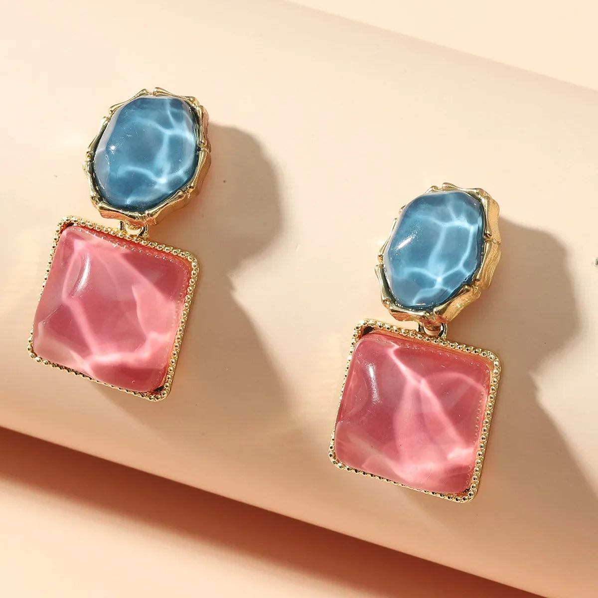 Resin Square Stud Earrings