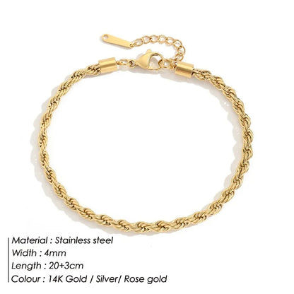 Chunky Twist Chain Anklet