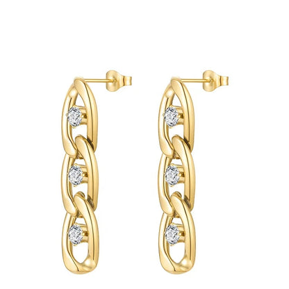 Trinity Link Hoops Earring