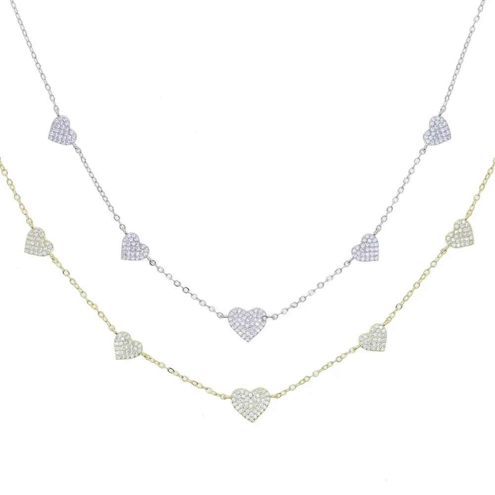 The Glimmer Heart Choker OR Y Necklace