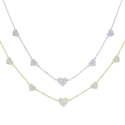 The Glimmer Heart Choker OR Y Necklace