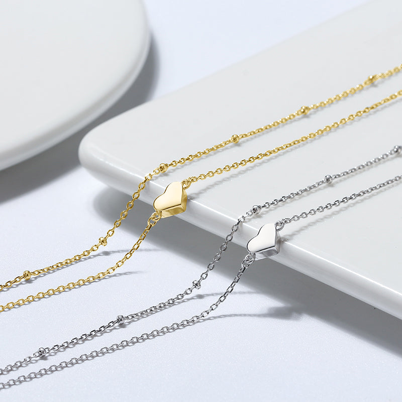 The Glimmer Heart Anklet