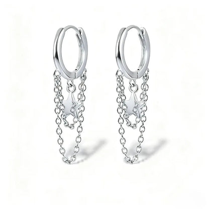 The Starlight Cascade Hoops Earrings