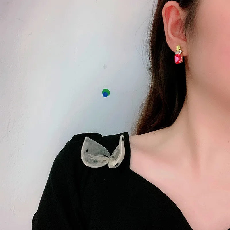 Crystal Geometric Stud Earrings