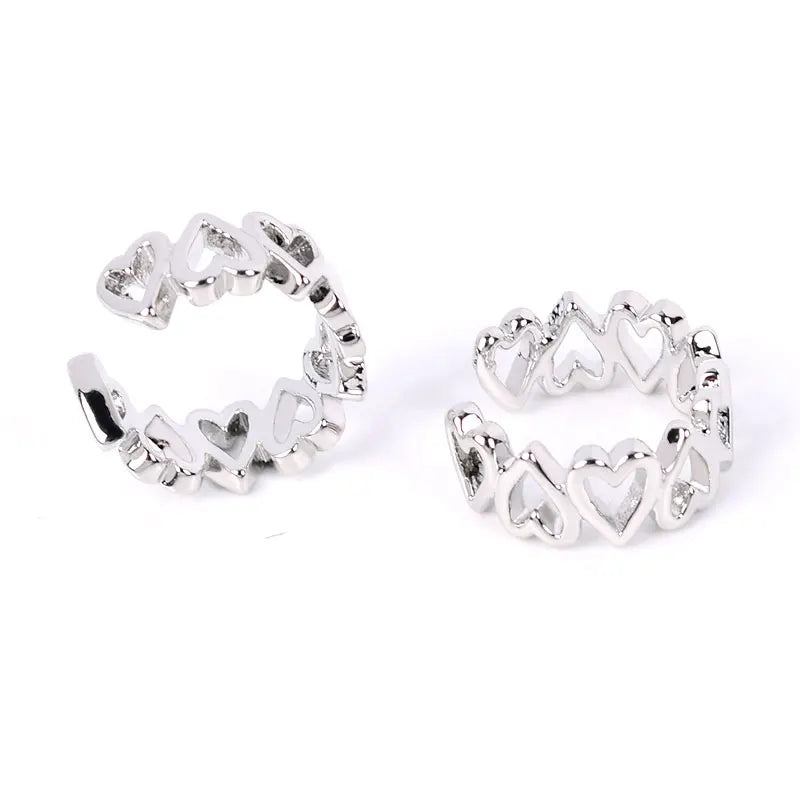 Glimmer Heart  Ear Cuff (One Piece)