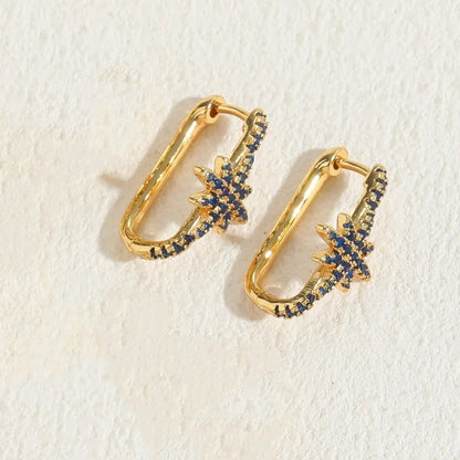 North Star Statement Hoop Earrings