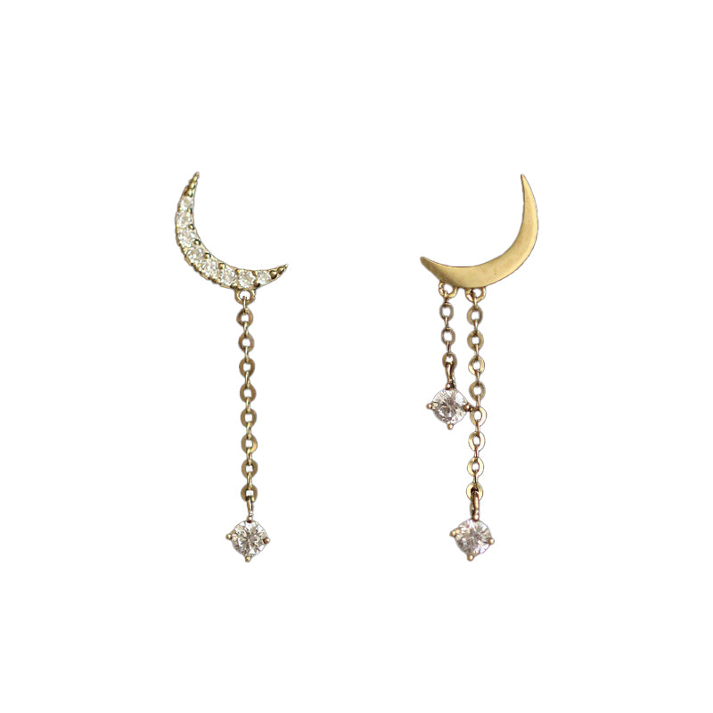Lunar Sparkle Dangle Earrings