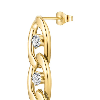 Trinity Link Hoops Earring