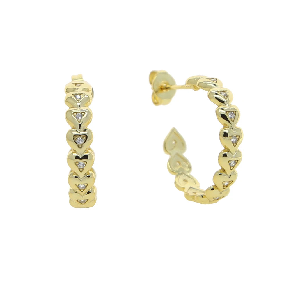 Sweetheart Embrace Hoops Earring