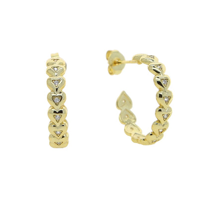 Sweetheart Embrace Hoops Earring