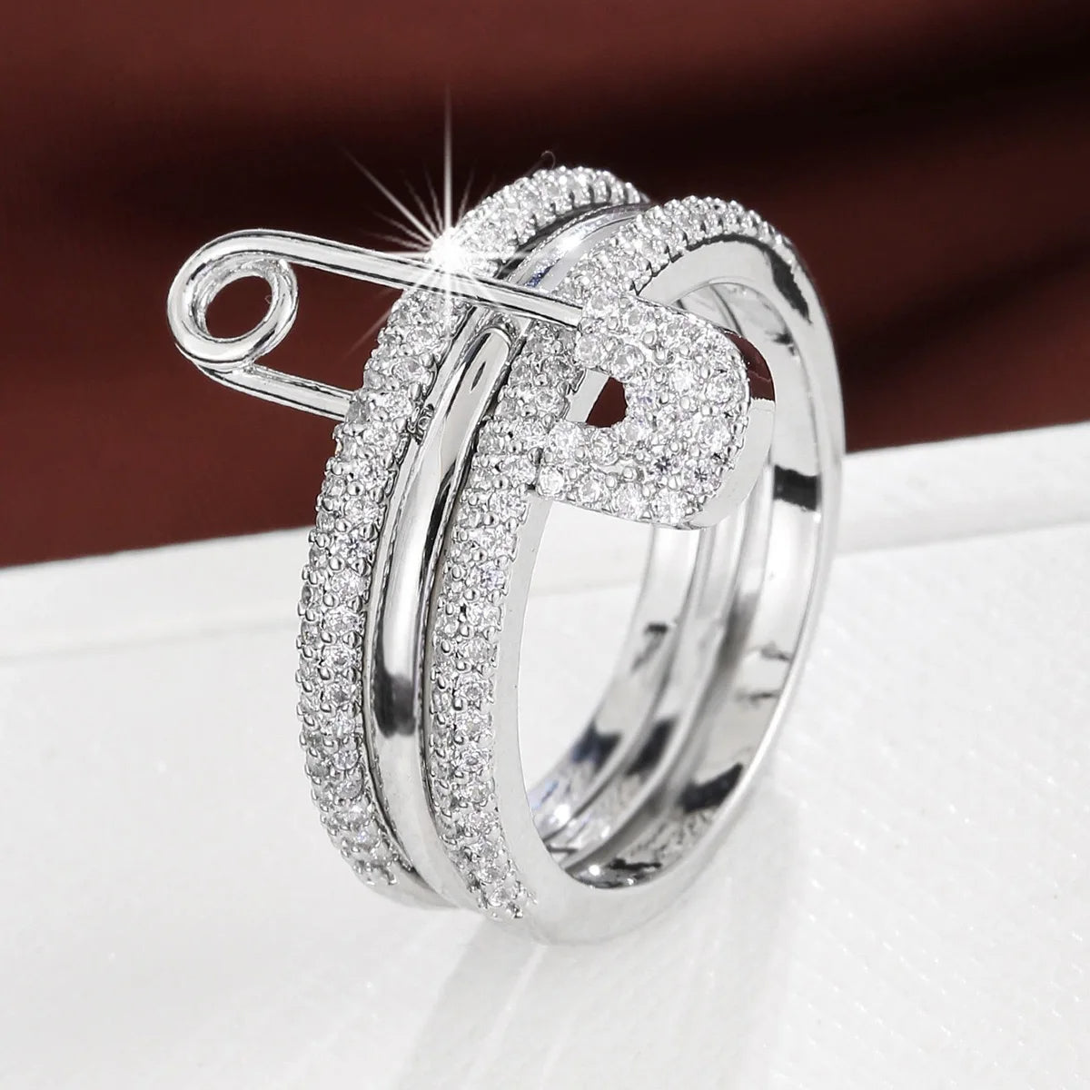 Elegant Safety Pin Ring