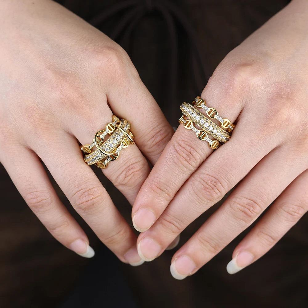 Ethereal Elegance Three Layers Ring