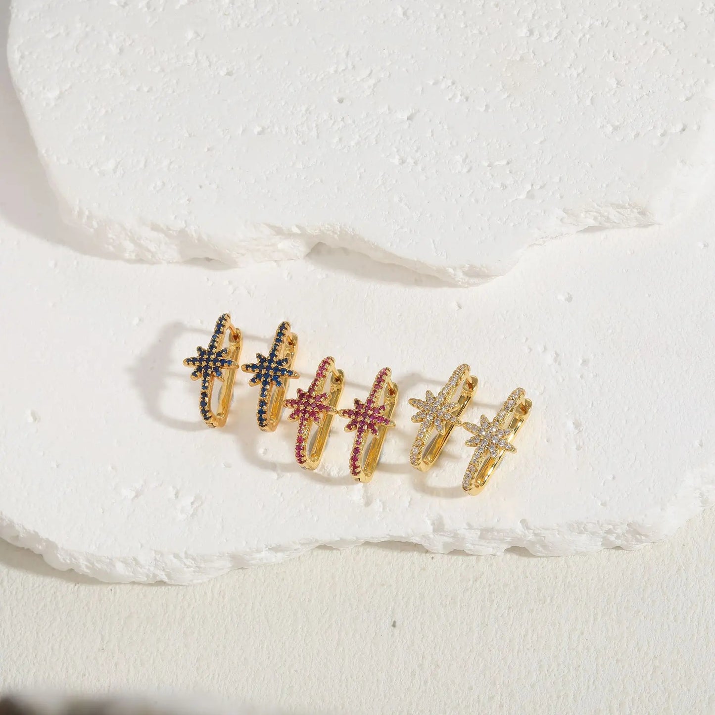 North Star Statement Hoop Earrings