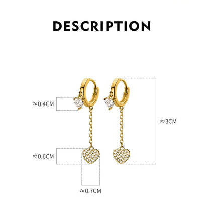 The Heartbeat Pave Drops Earring