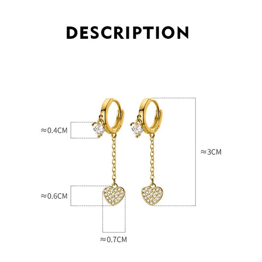 The Heartbeat Pave Drops Earring