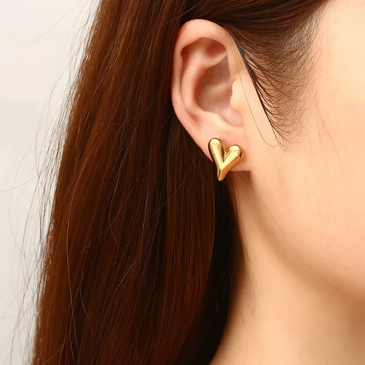 Trendy love Heart Earrings