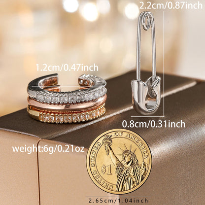 Elegant Safety Pin ear cuff ( One Piece )