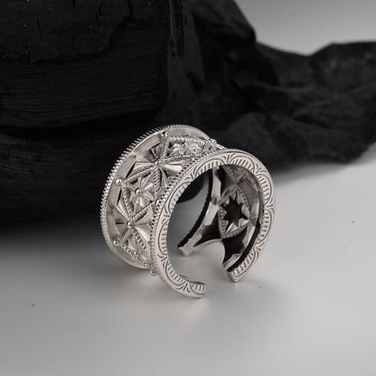 Hollow Eight-pointed Star Ring