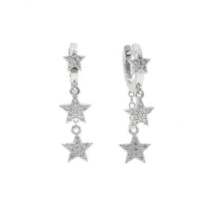 Starlight Cascade Hoop Earrings