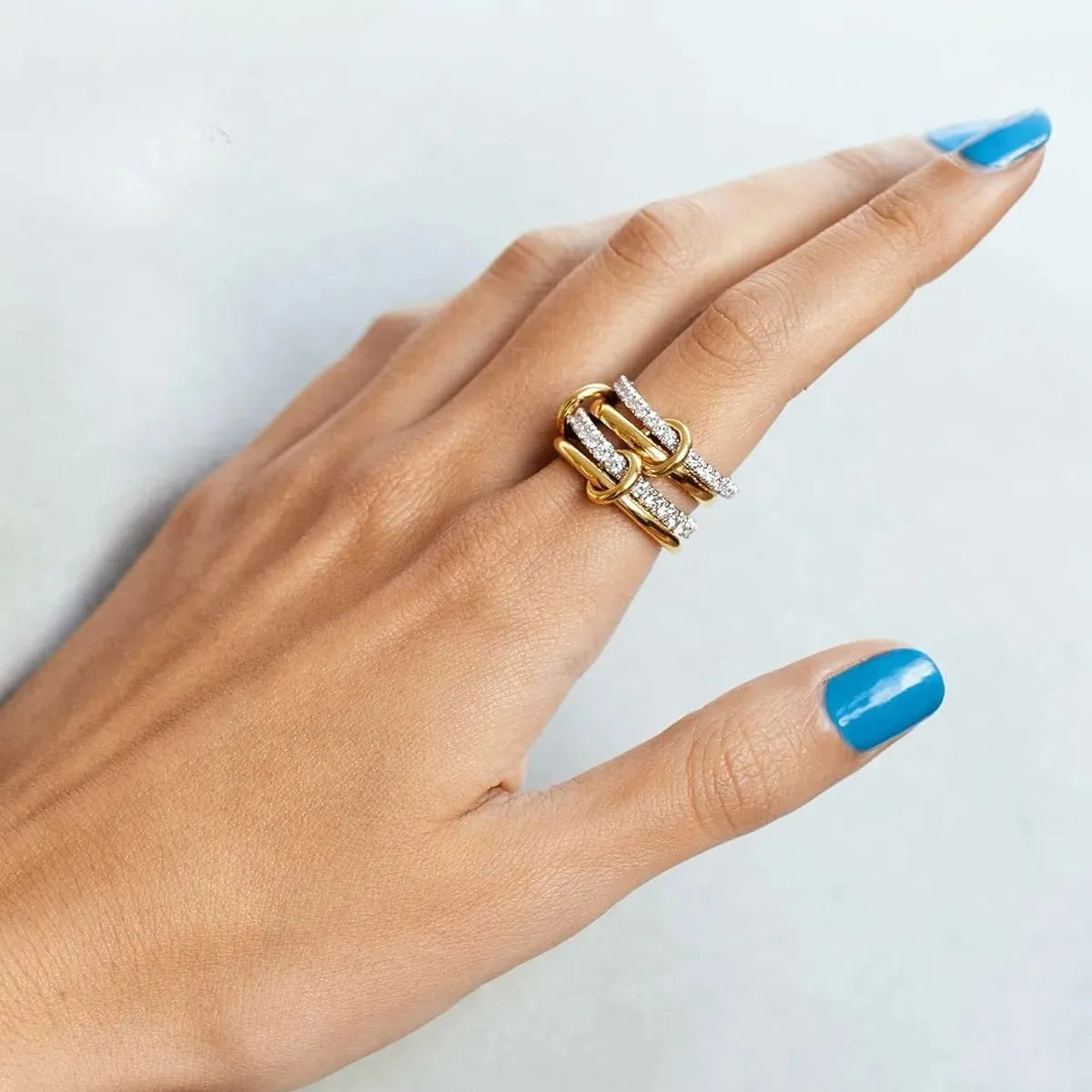 Symphony Stacks Two-Tone Ring - Four Layers