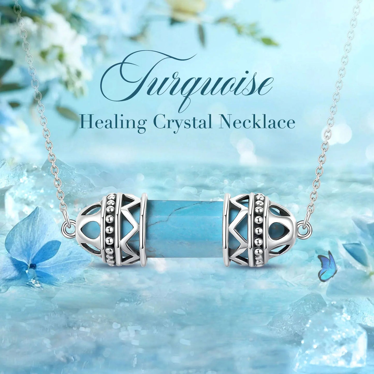 Healing Natural stone crystal pendant Necklace