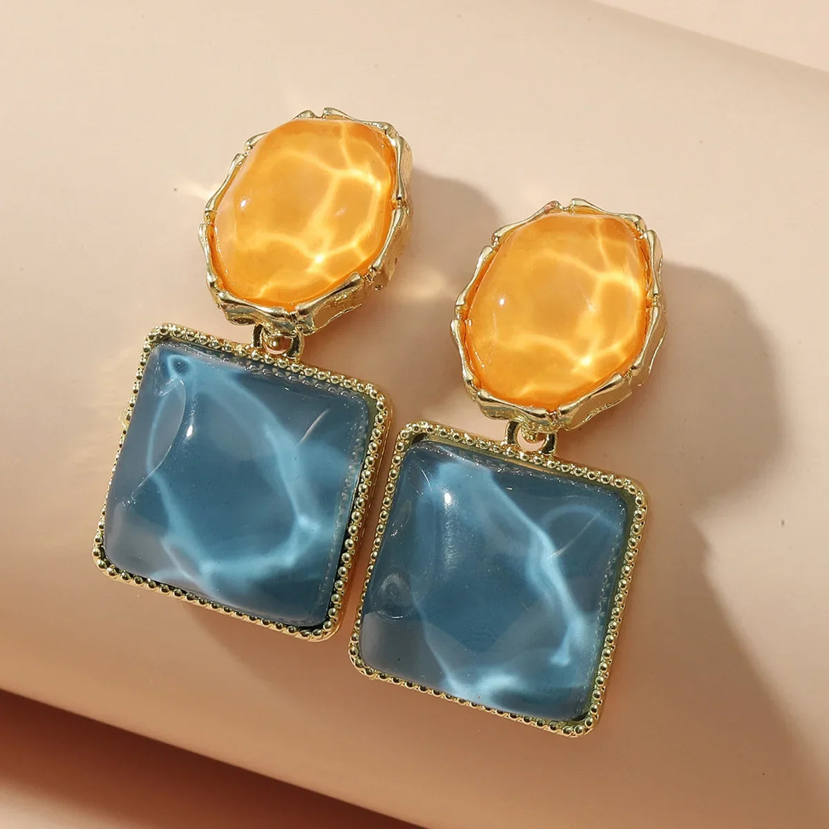 Resin Square Stud Earrings