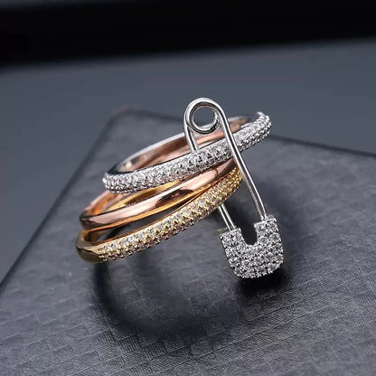 Elegant Safety Pin Ring