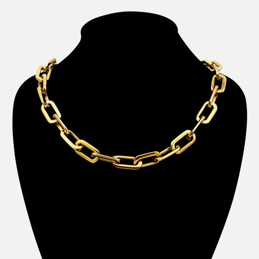 Link Chain Necklace and Bracelet Set