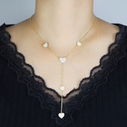 The Glimmer Heart Choker OR Y Necklace