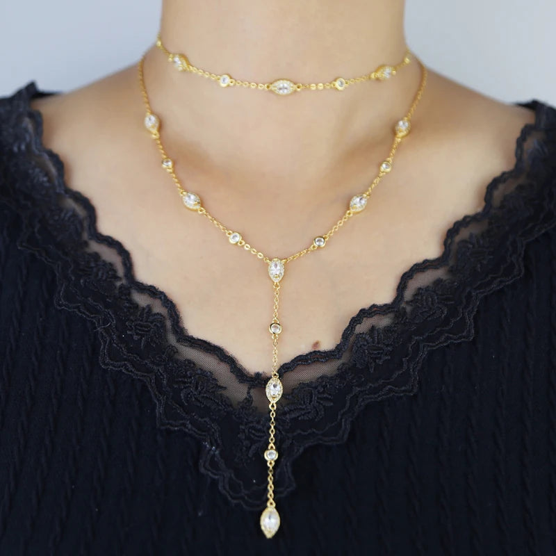 Classic Luster Choker OR Y Necklace