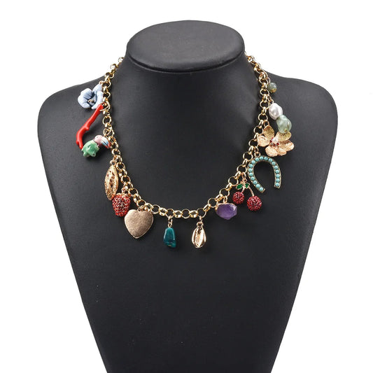 Necklace Multi Pendants Jewelry Statement Bohemian Designer