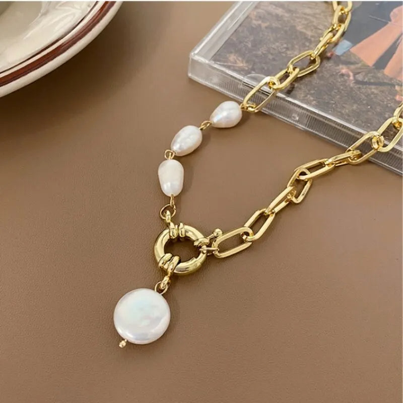 Five Different style of White Imitation Pearl Bead Necklace